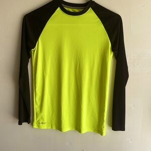 DriWorks, neon green/ yellow with black sleeves.
